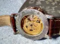 СЛАВА Скелетон РУСКИ ЧАСОВНИК АВТОМАТИК с КАИШКА Nagata SPAIN Естествена КОЖА ФУНКЦИОНИРАЩ 49334, снимка 8
