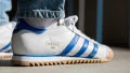 Adidas Originals ROM Leather White Blue Чисто Нови Ест Кожа UK8 / EU42, снимка 5