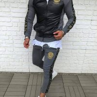 Мъжки екип Versace сив, снимка 1 - Спортни дрехи, екипи - 29991320