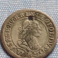 Сребърна монета 6 кройцера 1671г. Леополд първи Кремниц Унгария 13665, снимка 2 - Нумизматика и бонистика - 42899810