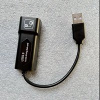 USB LAN карта 100Mbps, снимка 3 - Мрежови адаптери - 30422164