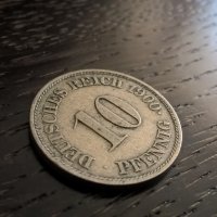 Райх монета - Германия - 10 пфенига | 1900г.; серия J, снимка 1 - Нумизматика и бонистика - 30733302