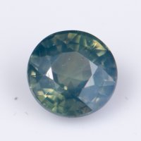 Синьо-зелен сапфир 0.45ct 4mm нагряван #10, снимка 1 - Други - 39712584