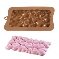 Плочка шоколад обли сърца шоколадов блок силиконов молд форма шоколад гипс фондан, снимка 2 - Форми - 39299370