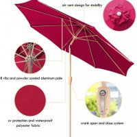 Плажен чадър / Градински Чадър с чупещо се рамо F900A02, снимка 5 - Градински мебели, декорация  - 38931990