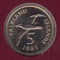 5 пенса 1985, Фолкландски острови, снимка 1 - Нумизматика и бонистика - 38654632