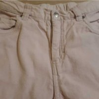 Бледо розово, джинсово панталонче H&M р-р 110/116, снимка 1 - Детски панталони и дънки - 31556392