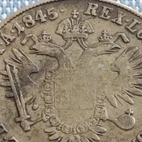 Сребърна монета 20 кройцера 1845г. Фердинанд първи Алба Юлия Австрийска империя 13687, снимка 7 - Нумизматика и бонистика - 42890674