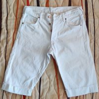 Дънкови, бели, къси панталони H&M, снимка 1 - Къси панталони - 30636960