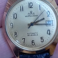  немски часовник  meister anker 22 jewels automatic , снимка 1 - Мъжки - 44192287