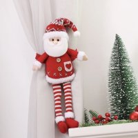 Плетен Коледа с дълги крака за завеси, снимка 1 - Коледни подаръци - 42784684