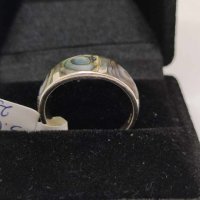 Сребърен пръстен с Опал-3,17гр/925, снимка 4 - Пръстени - 44476935