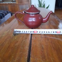 Стар емайлиран чайник #35, снимка 3 - Антикварни и старинни предмети - 35289660