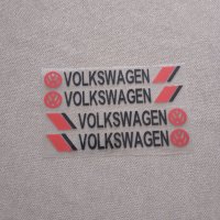 Комплект от 4 броя качествени винилови стикери с надпис и емблема на Фолксваген Volkswagen автомобил, снимка 2 - Аксесоари и консумативи - 37845314