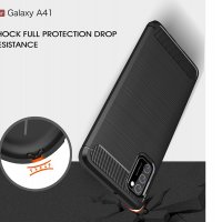 Промо! Samsung Galaxy A41 карбон силиконов гръб / кейс, снимка 4 - Калъфи, кейсове - 29107708