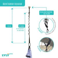 Нов Хамак за въздушна йога, Люлка за йога флай * екстра 2 метра широчина * lyly.one, снимка 6 - Йога - 31964551