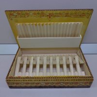 Стара дървена кутия за цигари – табакера, снимка 1 - Колекции - 31176757