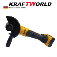 Немски Акумулаторен Безчетков Ъглошлайф KraftWorld 24V + 2 Батерии, снимка 2 - Други инструменти - 40278784