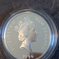 Сребърна монета унция 5 долара Нова Зеландия , снимка 2 - Нумизматика и бонистика - 37290181