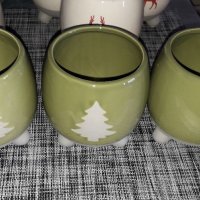 Коледни керамични кашпи, снимка 4 - Саксии и кашпи - 35081938