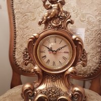 Изящен Бароков часовник– кварц, смола, нов., снимка 4 - Антикварни и старинни предмети - 38347013