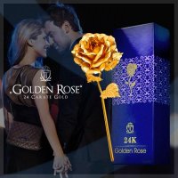 24K Gold Rose Златна роза Луксозен подарък за Св. Валентин , 8-ми март, снимка 12 - Романтични подаръци - 39624277