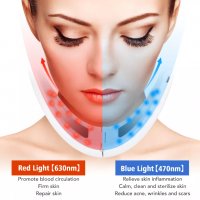 EMS масажор за лице, V-образен колан за двойна брадичка, фотон терапия, снимка 2 - Масажори - 39832847