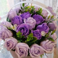 Кошници със сапунени цветя, снимка 5 - Подаръци за жени - 39594734