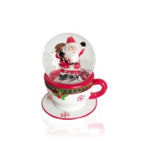 4168 Коледна снежна топка преспапие чашка с Дядо Коледа Снежко, снимка 2 - Декорация за дома - 42752182