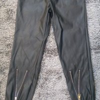 Кожен панталон в черен цвят с цип отпред, снимка 11 - Панталони - 31016263