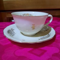 Чашка+чинийка за чай-кост.порцелан-"Bavaria"-маркирани. Внос от Германия., снимка 2 - Чаши - 35119162