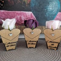 Малки кашпи с розичка и скандинавски мъх, снимка 1 - Подаръци за жени - 39642890