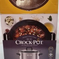 Crock-Pot Бавна готварска тенджера хром 3,5л неръждаема стомана 2-3 човека 210 W., снимка 1 - Мултикукъри - 35201801