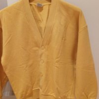 Жилетка Benetton size XL, 100% памук, жълт цвят, снимка 1 - Детски пуловери и жилетки - 42206686