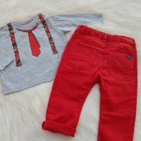 Коледен сет панталон и блуза  6-9 месеца , снимка 5 - Комплекти за бебе - 30781017