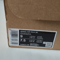 Нови Nike Air Max 90 Triple White Дамски Маратонки Номер 40,5 / 25,5см, снимка 14 - Маратонки - 44473593