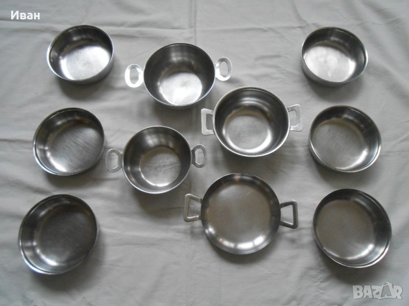 Купички и чинийка алпака / хром-никел / неръждавейка /, снимка 1