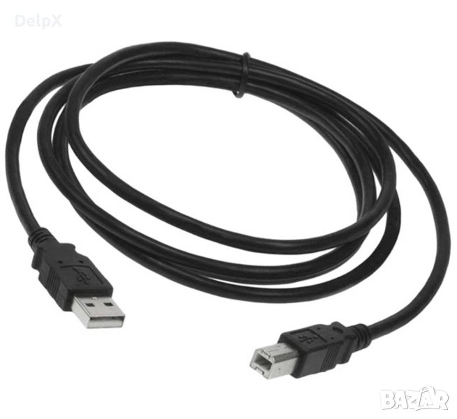 Кабел за принтер, скенер, плот, USB-A(м), USB-B(м), 2,5m, снимка 1