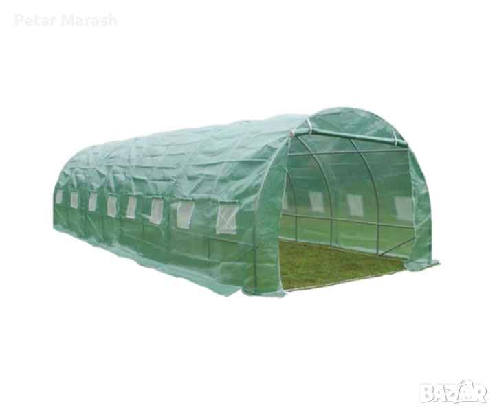 Тунелна оранжерия 800x300x200cm с 2 Врати и 16 прозореца, снимка 1