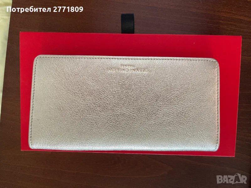 GIANNI CHIARINI Оригинален кожен портфейл - Златист, снимка 1