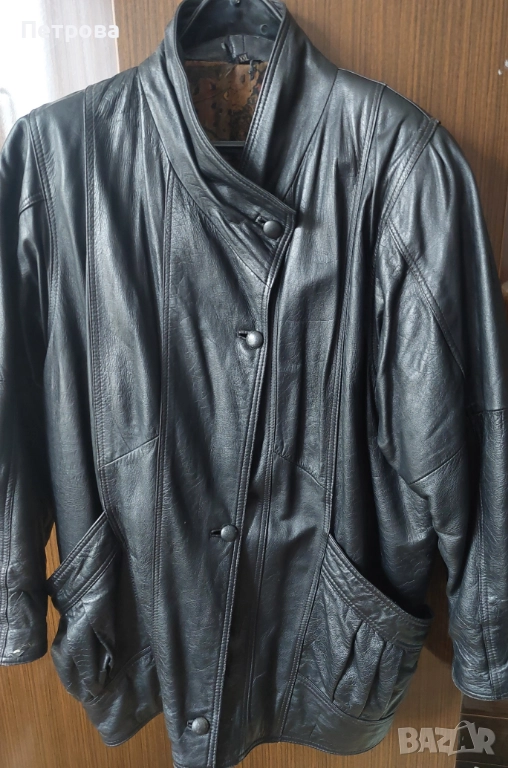 Кожено яке, черно, ново, снимка 1