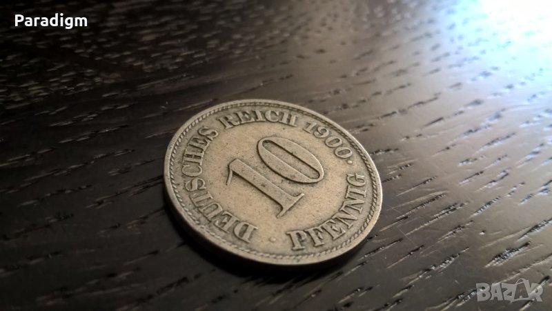 Райх монета - Германия - 10 пфенига | 1900г.; серия J, снимка 1