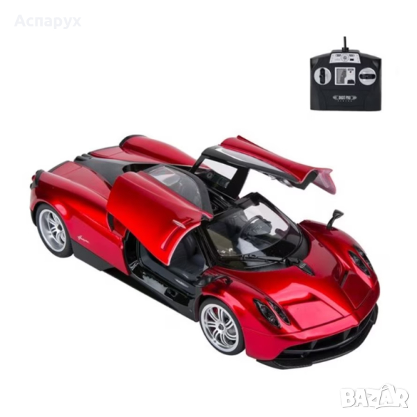 Детска играчка Суперавтомобил Pagani Huayra дистанционно управление, мащаб 1:14, червен, снимка 1