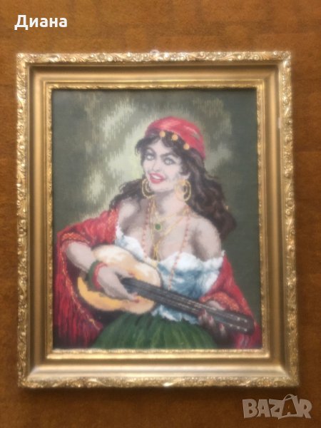 Гоблен Циганката с китарата, снимка 1