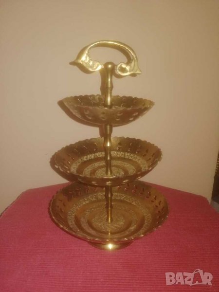 Стара месингова бонбониера. , снимка 1