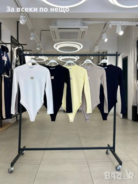 Calvin Klein Дамско Памучно Боди С Дълъг Ръкав Келвин Клайн Код BS-58, снимка 1