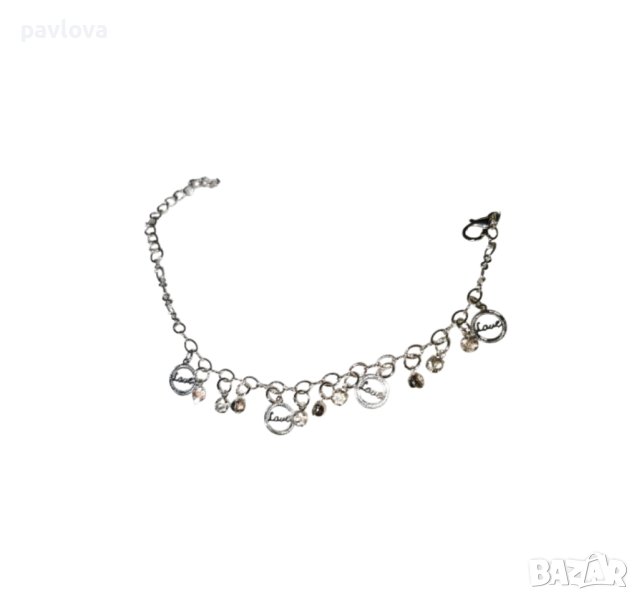 колие  в  сребрист  цвят   , снимка 1