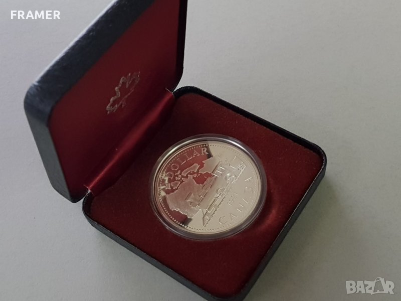 1 сребърен долар 1981 година Канада Елизабет II сребро в ТОП качество, снимка 1