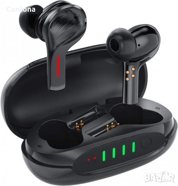 AIKELA безжични Bluetooth 5.0 слушалки, с активно шумопотискане с 4 микрофона, Hi-FI стерео звук док, снимка 1