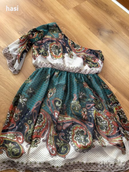 Ефирна рокля с един ръкав, снимка 1